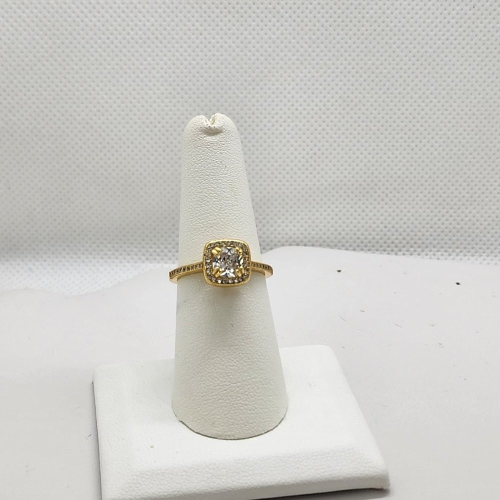 Brand New Sterling Silver 925 Square Gemstone Cz Ring